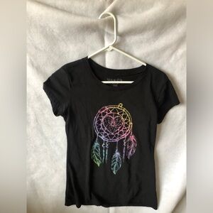 Wound Up Black Rainbow Dreamcatcher Tee y2k style
